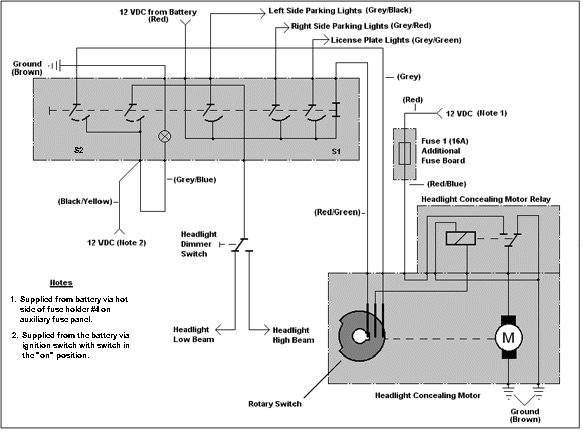 Headlight Motor Circuit Operation and Repair