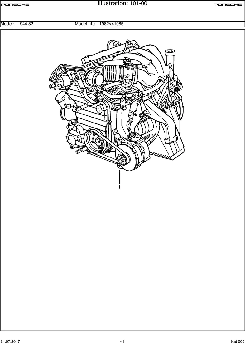 Replacement engine diagram
