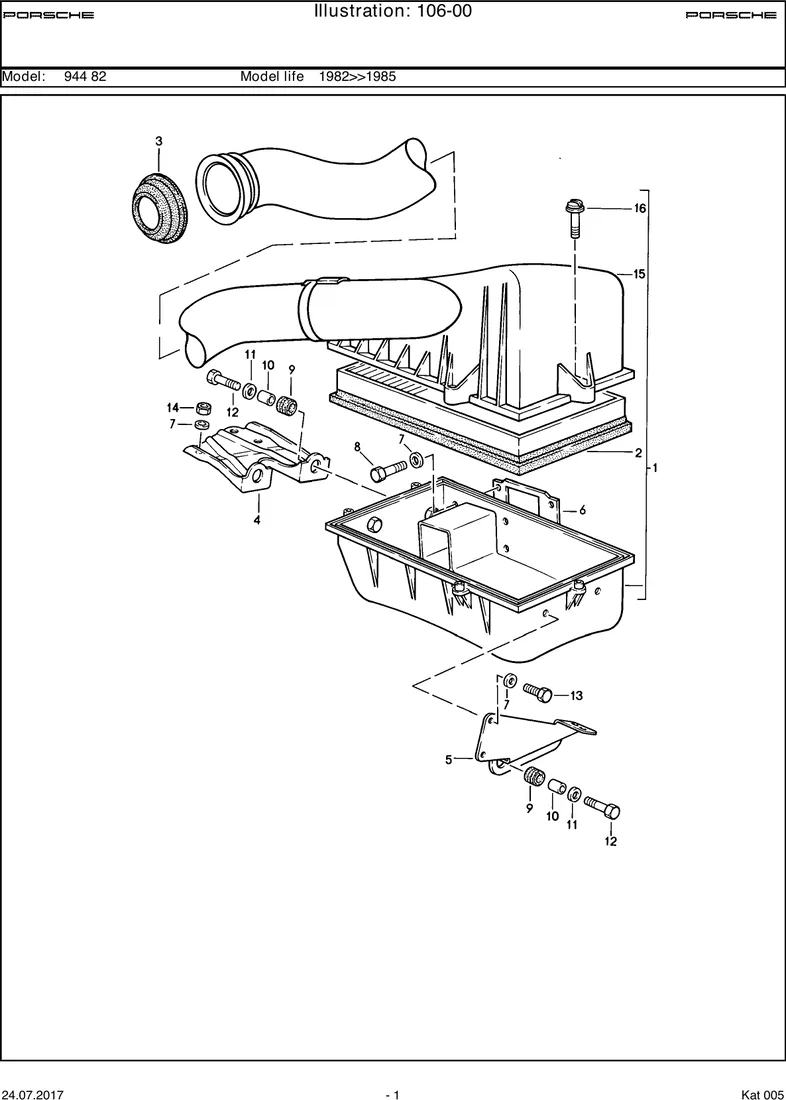 Air cleaner system diagram