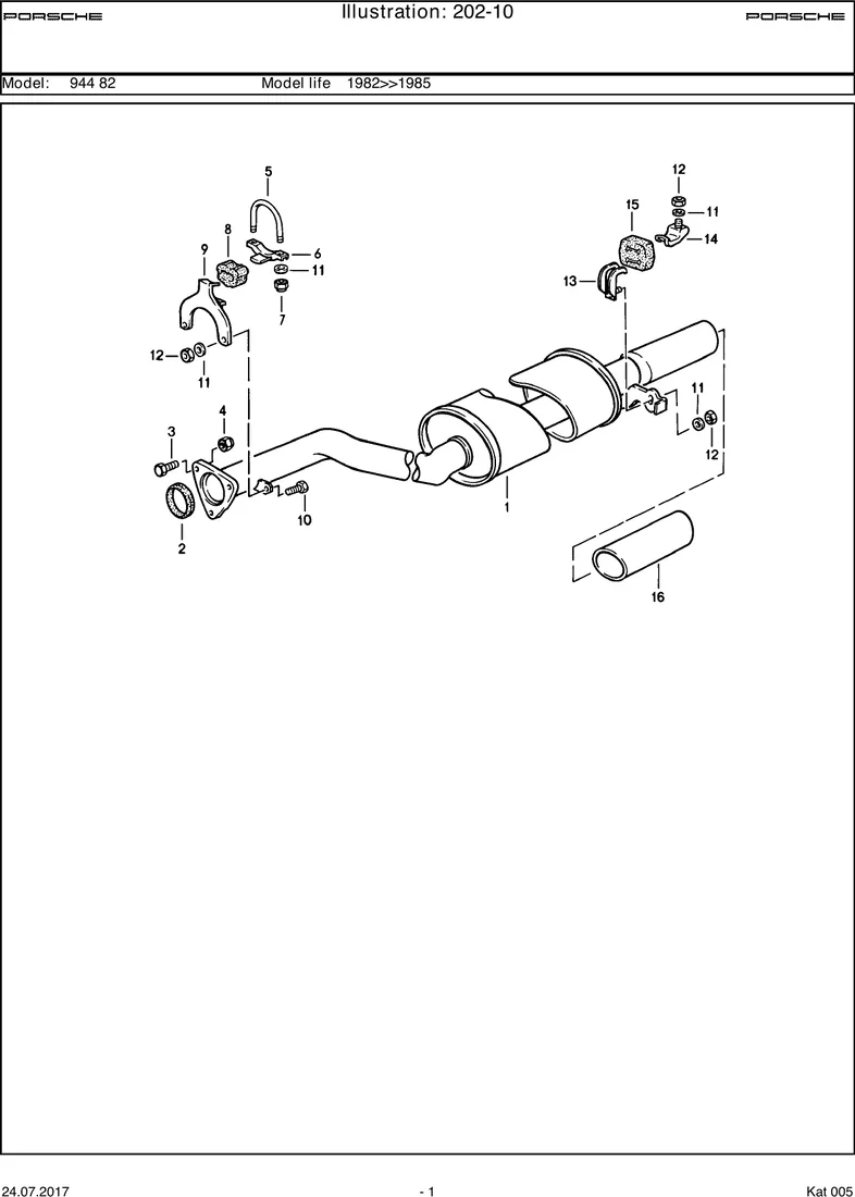 Exhaust system diagram
