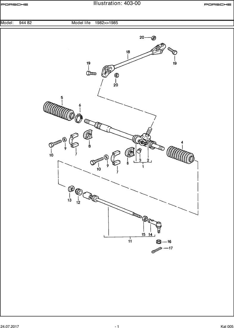 Steering gear diagram