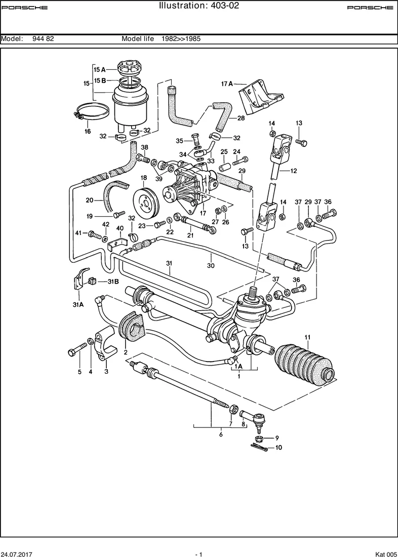 Power steering                                     M657 diagram
