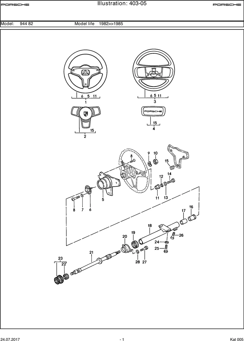 Steering wheel diagram
