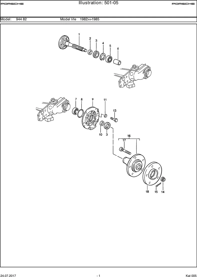 Rear wheel shaft diagram