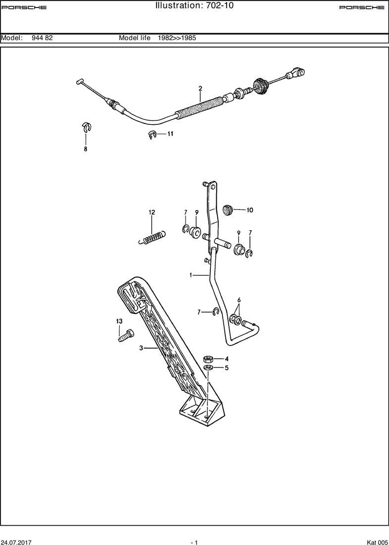 Accelerator pedal diagram