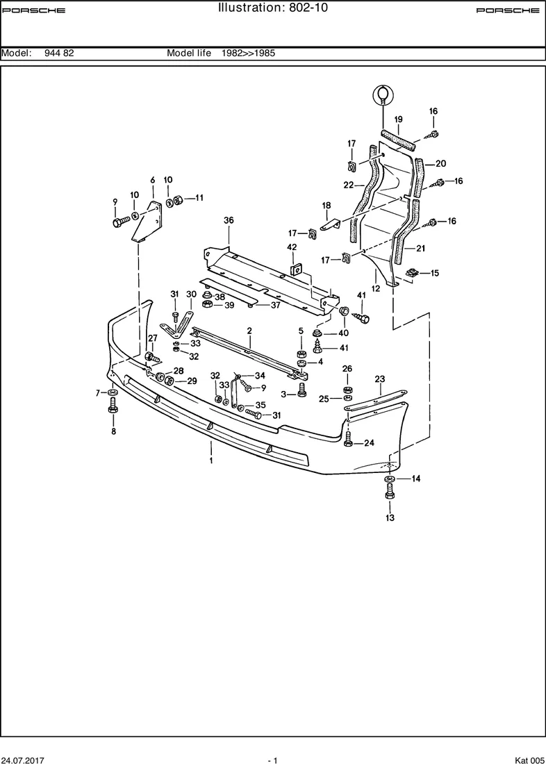 Front spoiler diagram