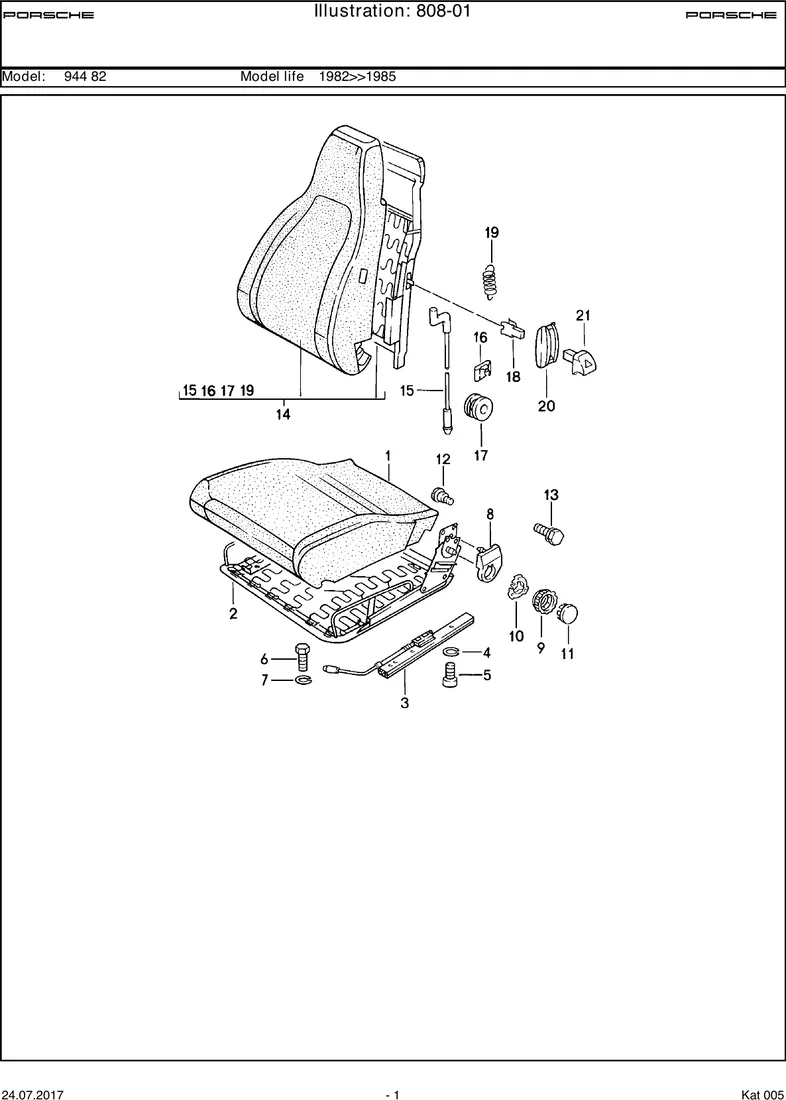 Front seat diagram