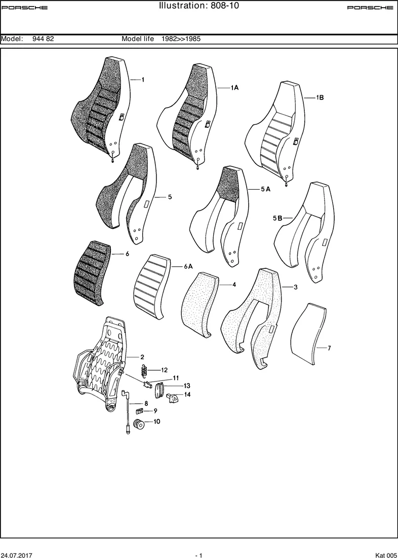 Sports seat diagram