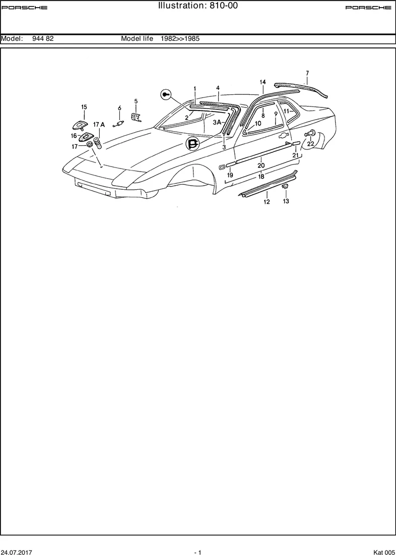 Trim frame diagram