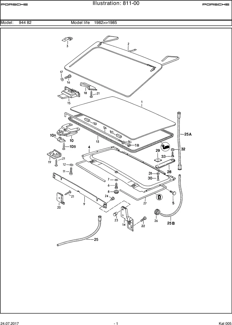 Lifting roof                         -83           M650 diagram