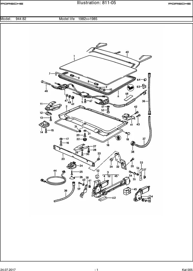 Lifting roof                              84-           M650 diagram
