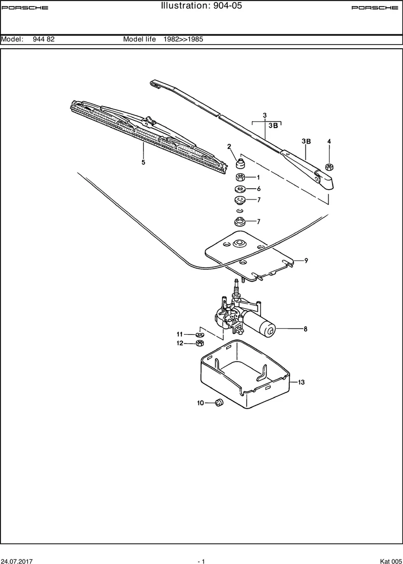 Rear window wiper                                  M425 diagram