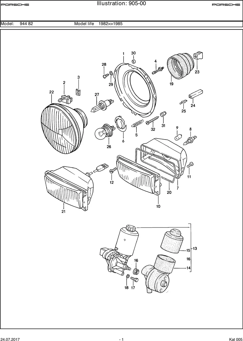 Headlamp diagram