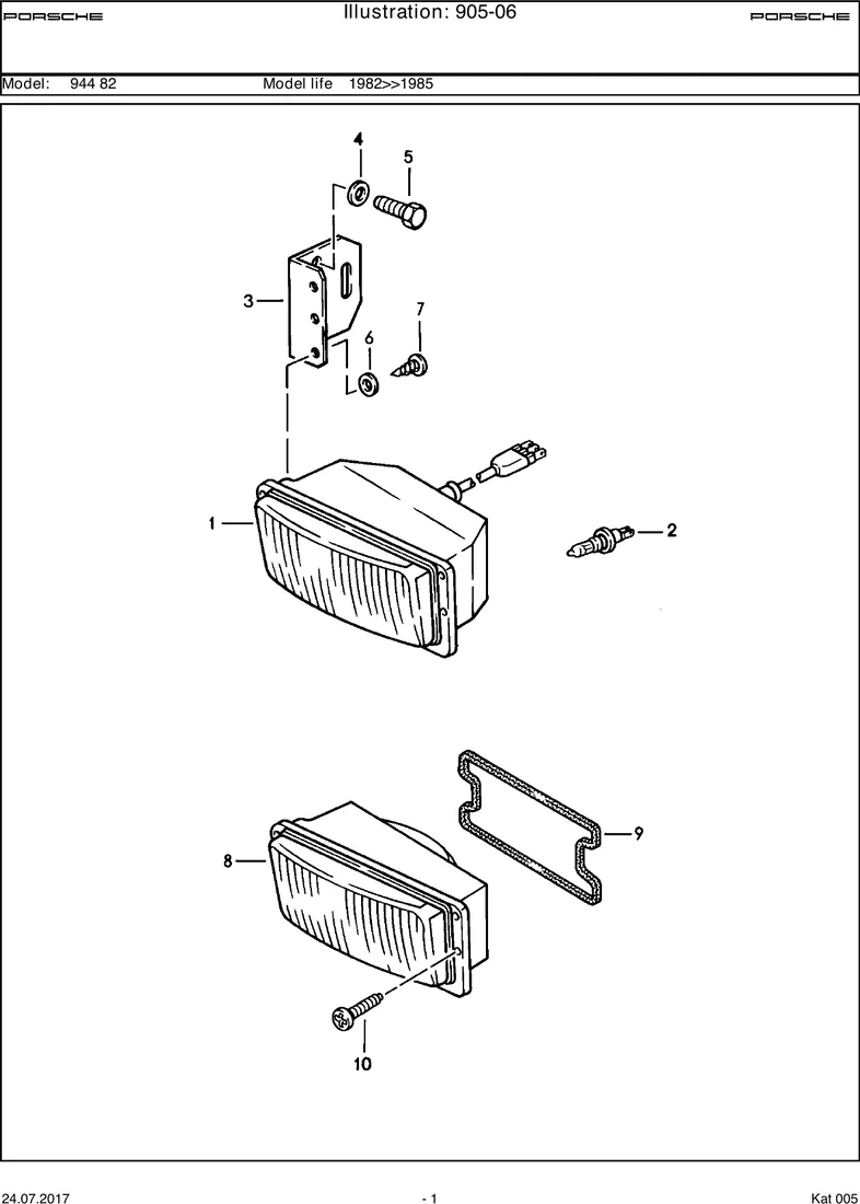 Fog headlamp diagram