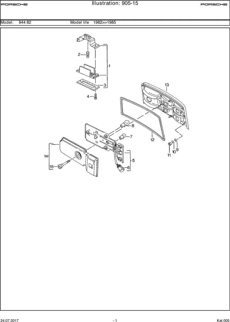License plate light diagram
