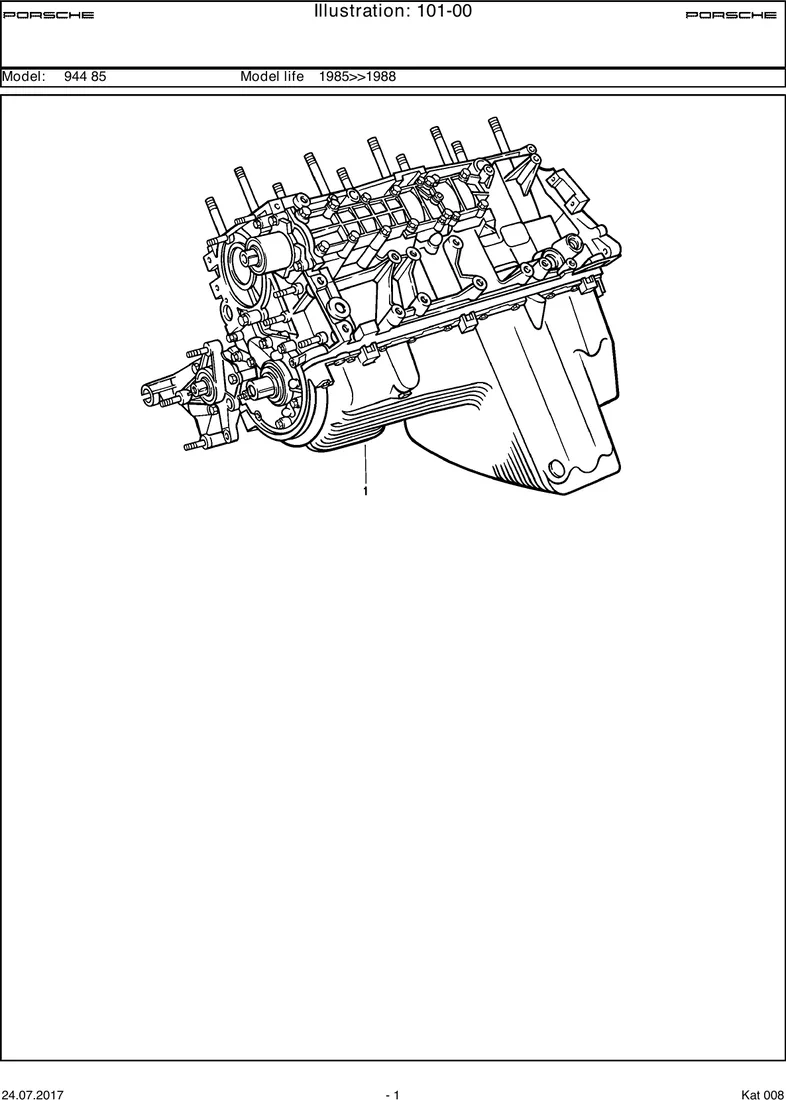 Replacement engine diagram