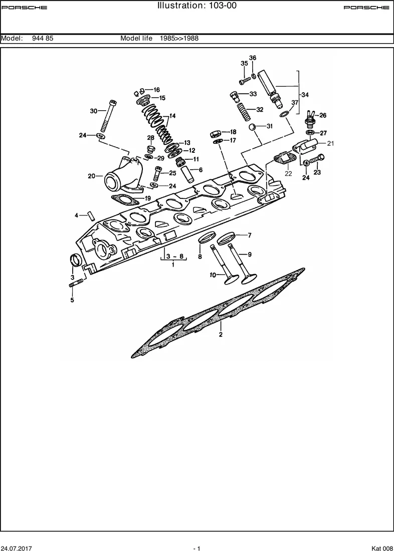 Cylinder head                                      M44.05 diagram