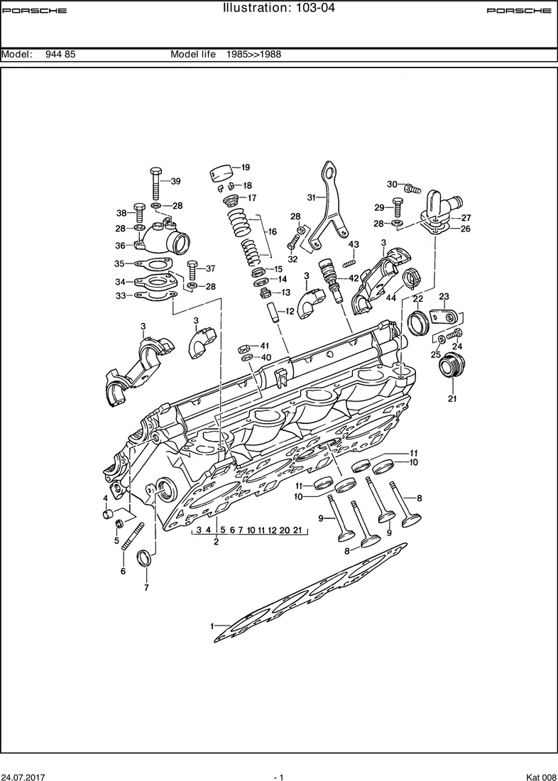 Cylinder head                                      M44.40 diagram