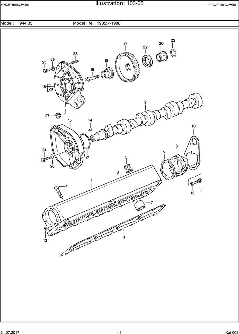 Camshaft housing                                   M44.05/06/07 diagram