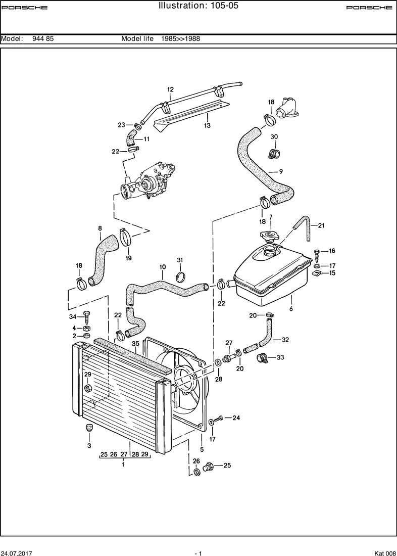 Water cooling                                      M44.05/06/07 diagram