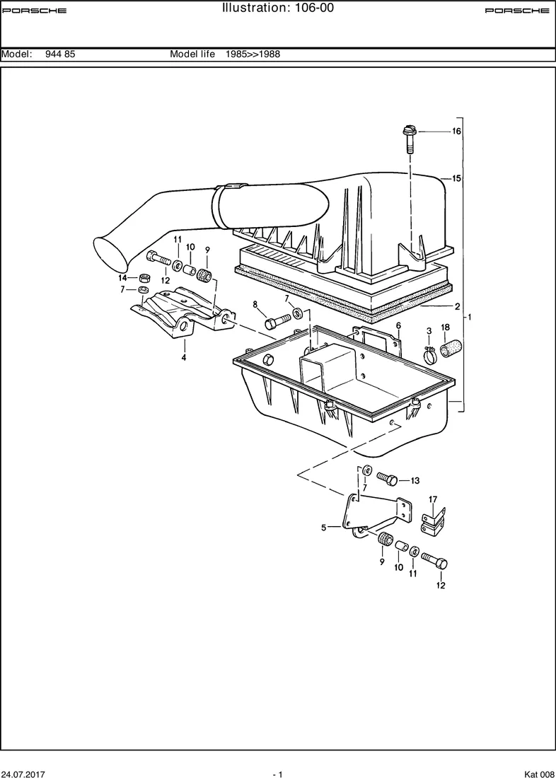Air cleaner system                                 M44.05/06/07 diagram