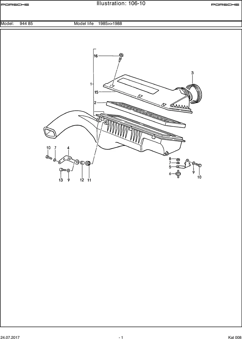 Air cleaner system                                 M44.40 diagram