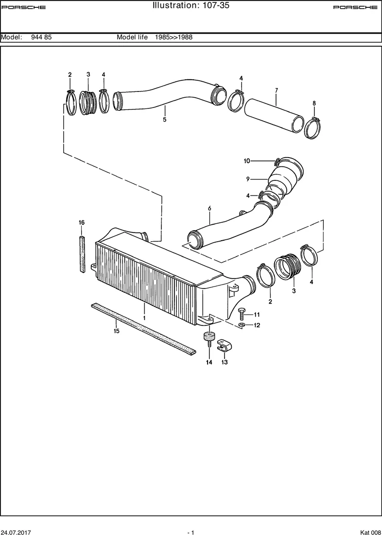 Charge air cooler                                  M44.50/51 diagram