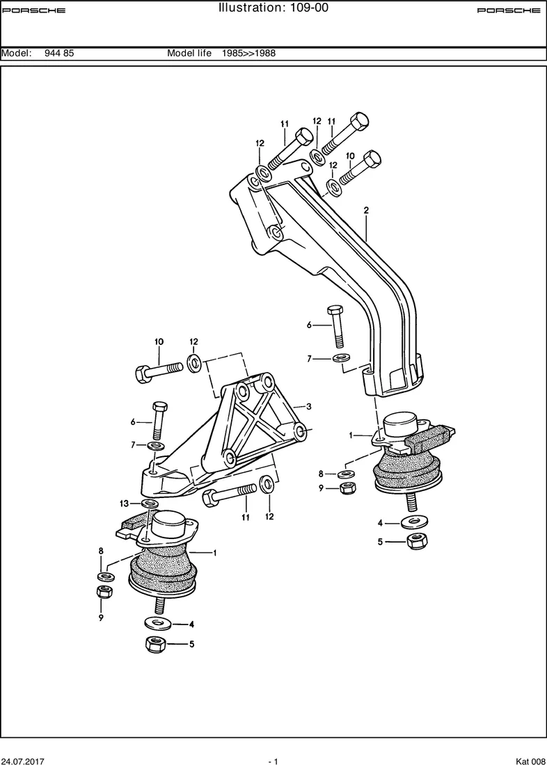 Engine suspension                                  M44.05/06/07 diagram