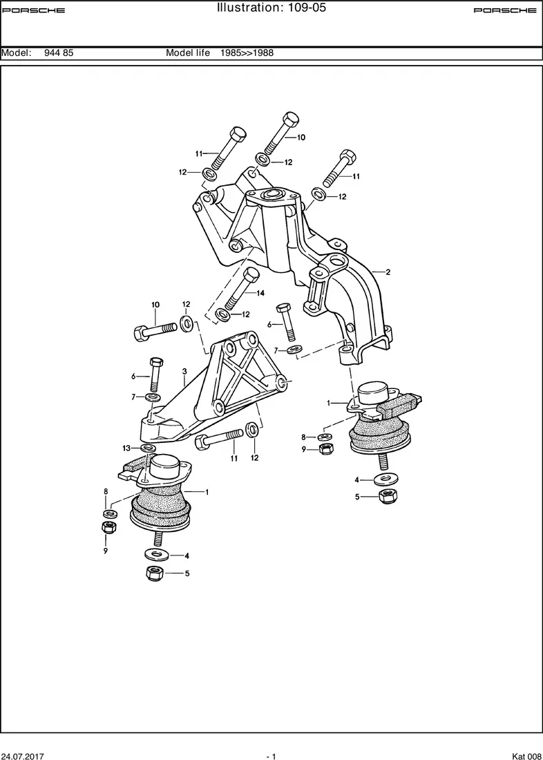 Engine suspension                                  M44.50/51 diagram