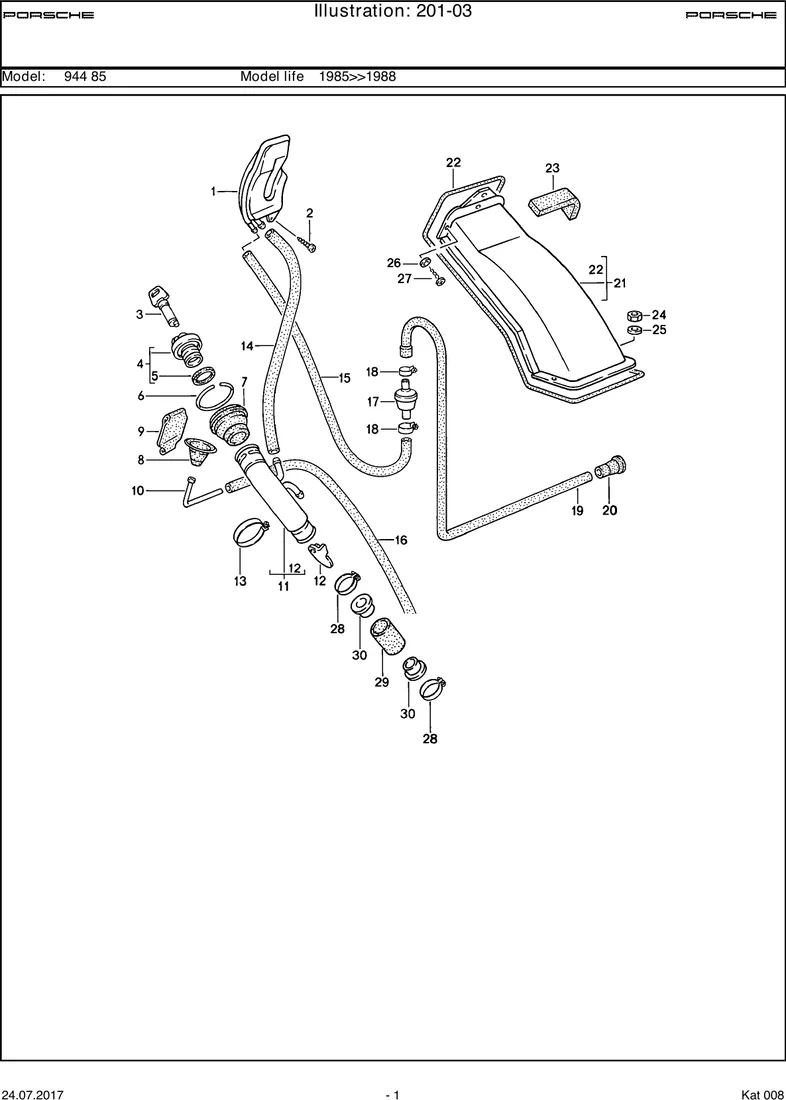 Filler neck diagram