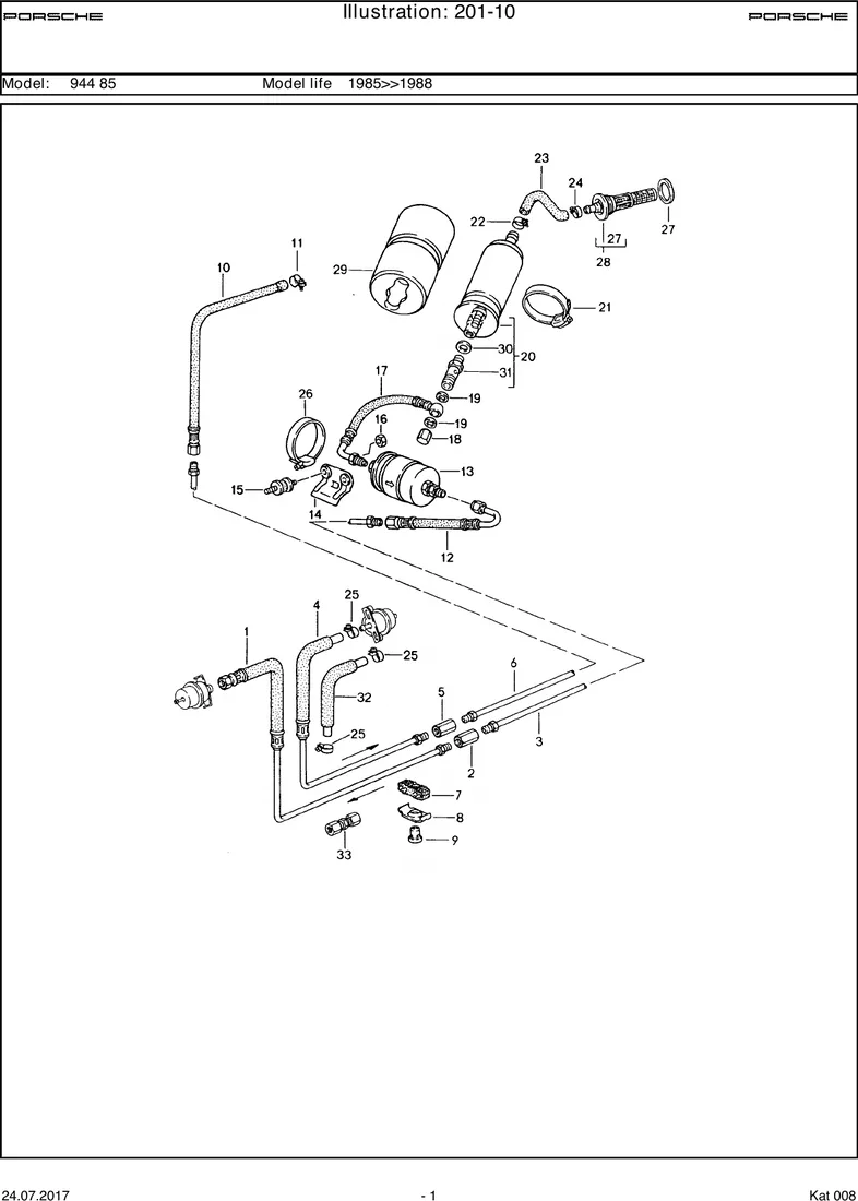 Fuel system                                        M44.05/06/07 diagram