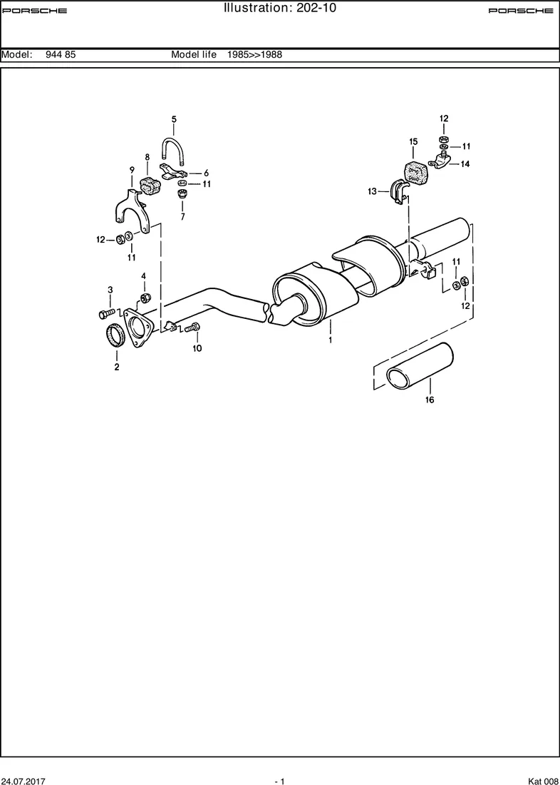 Exhaust system                                      M44.05/06 diagram