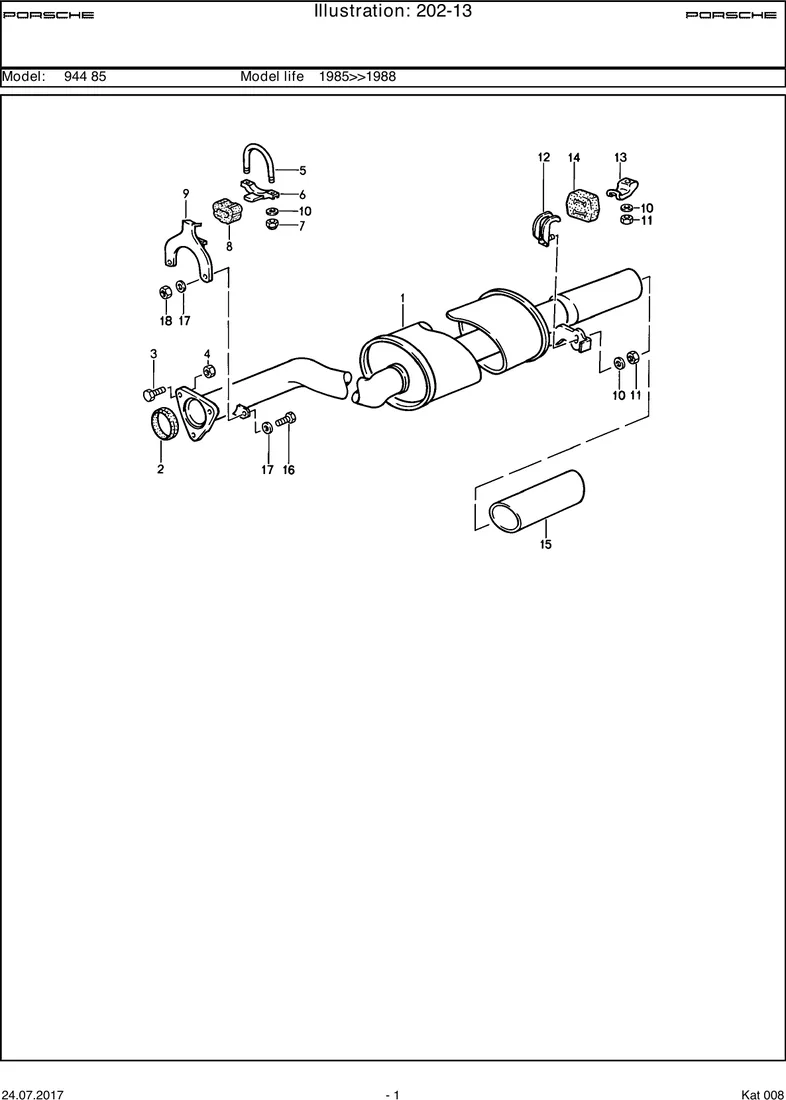 Exhaust system                                     M44.09/10 diagram