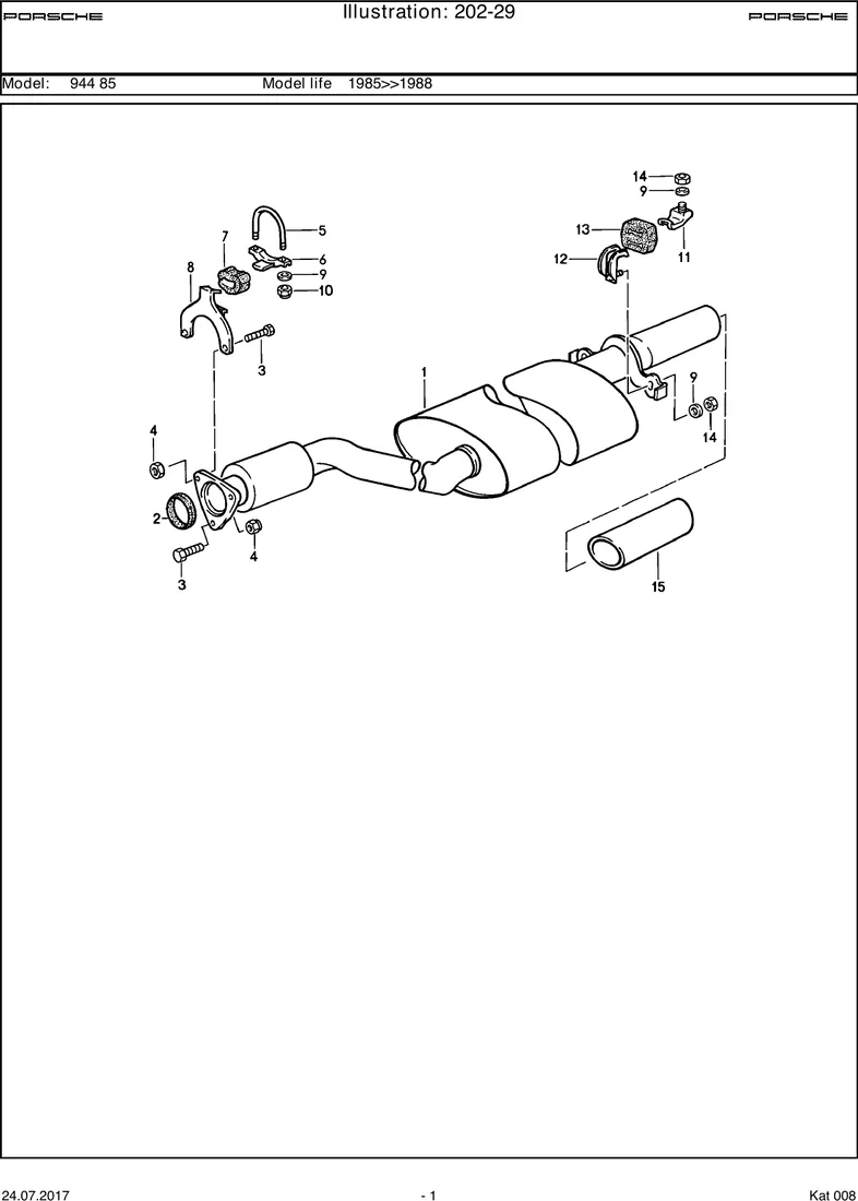 Exhaust system                                     M44.40 diagram
