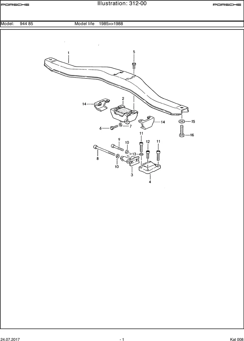 Transmission suspension diagram