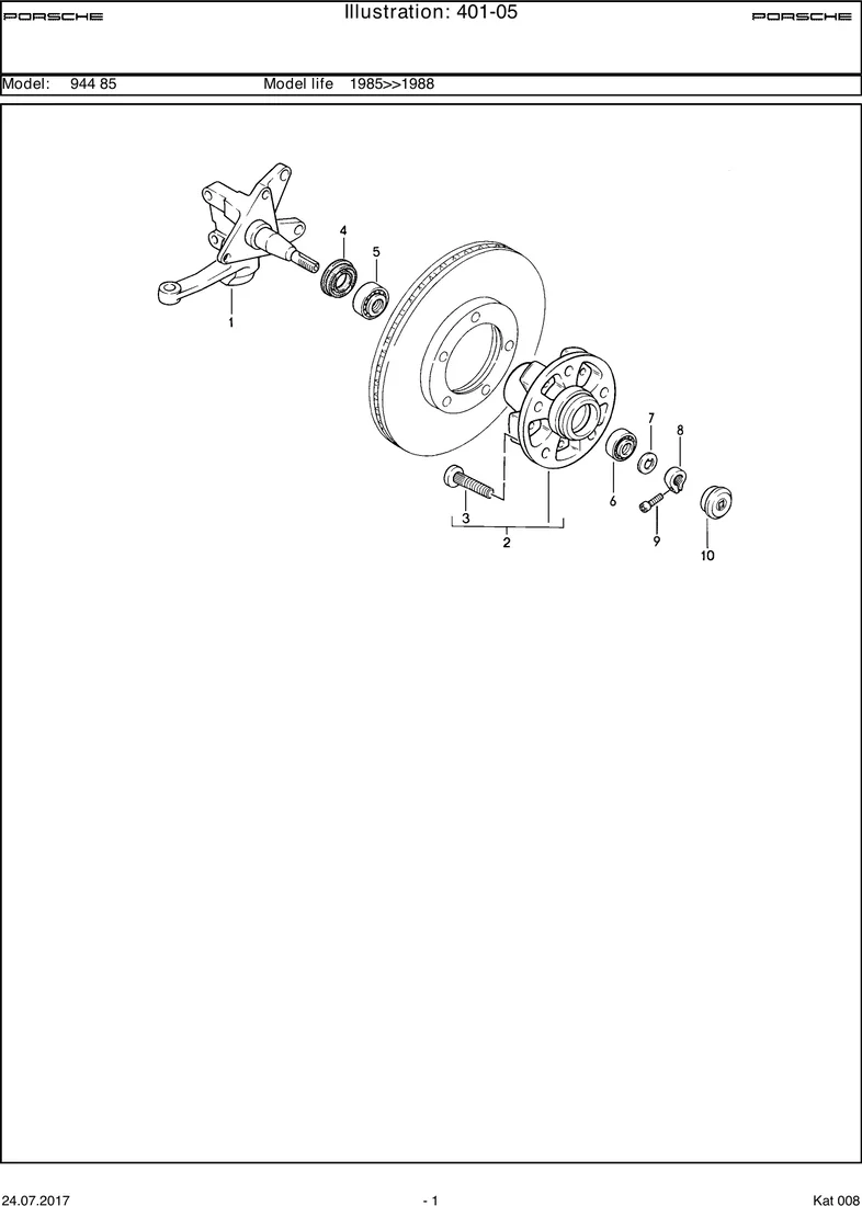 Steering knuckle diagram