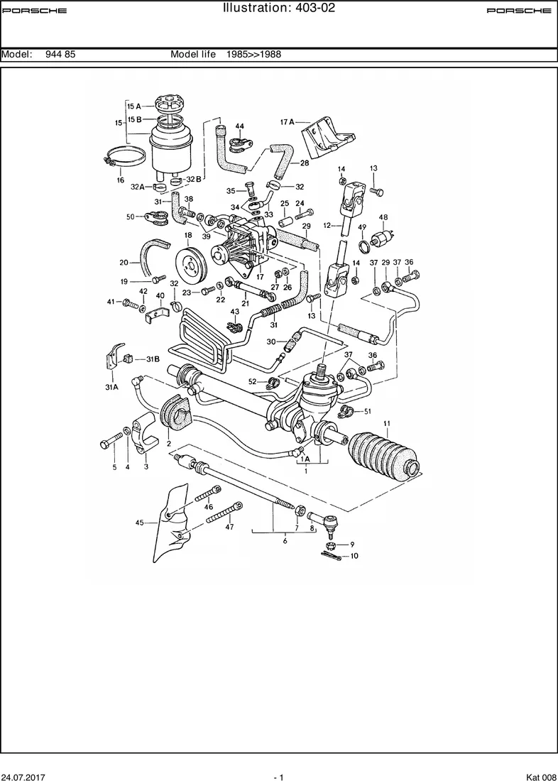 Power steering                                     M657 diagram