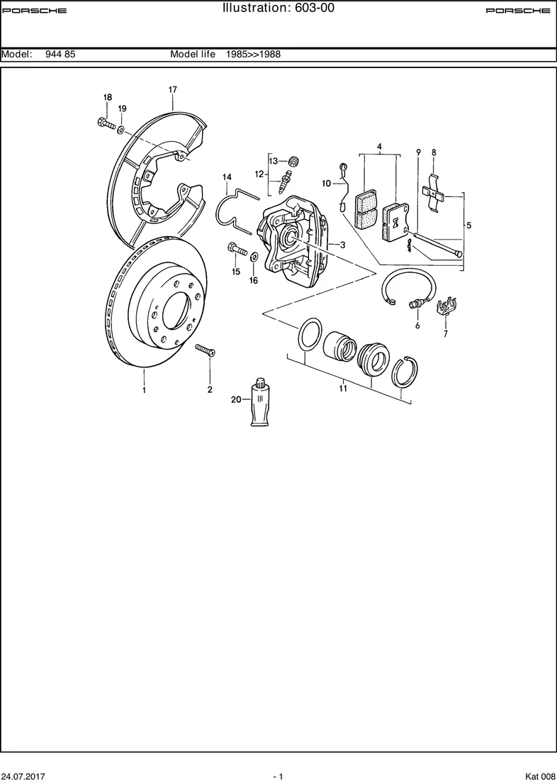 Disc brake                                         944,944S diagram