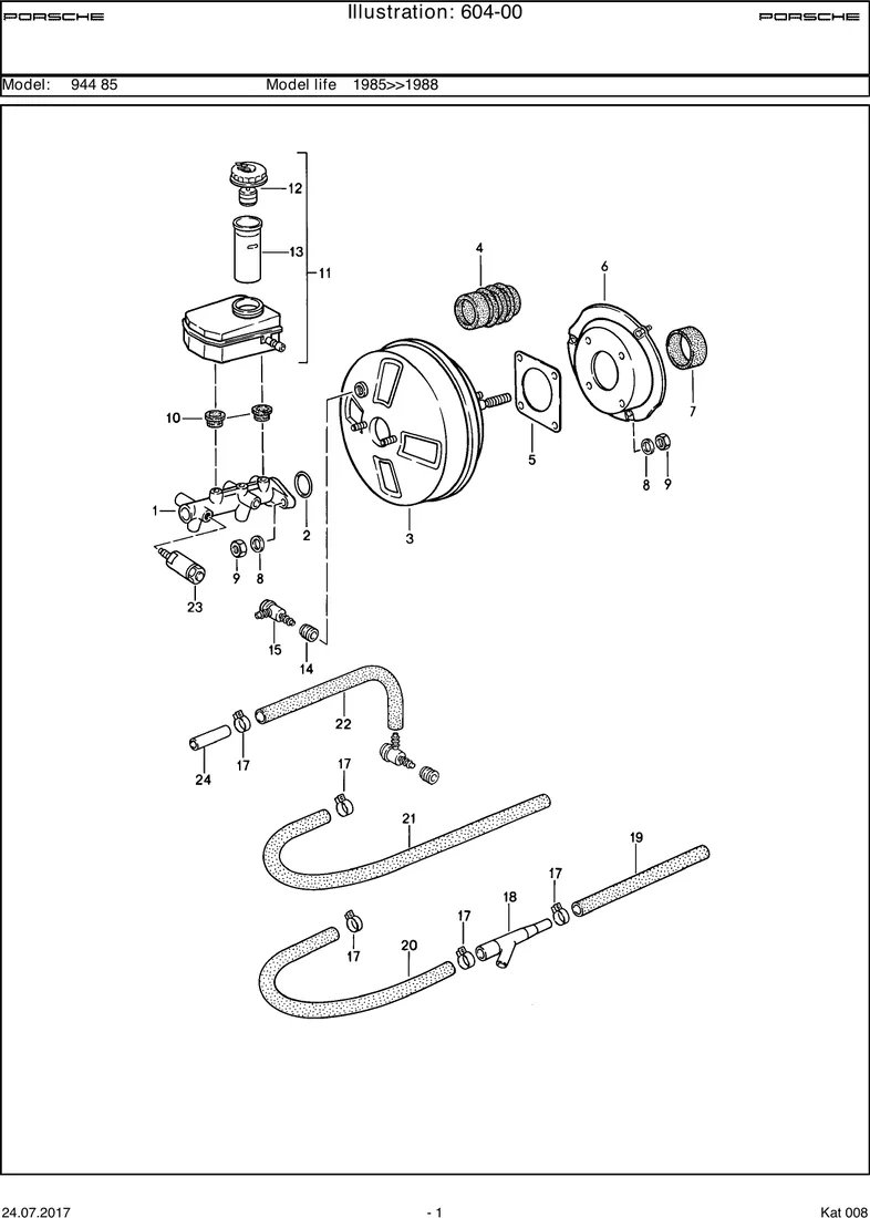 Brake master cylinder diagram