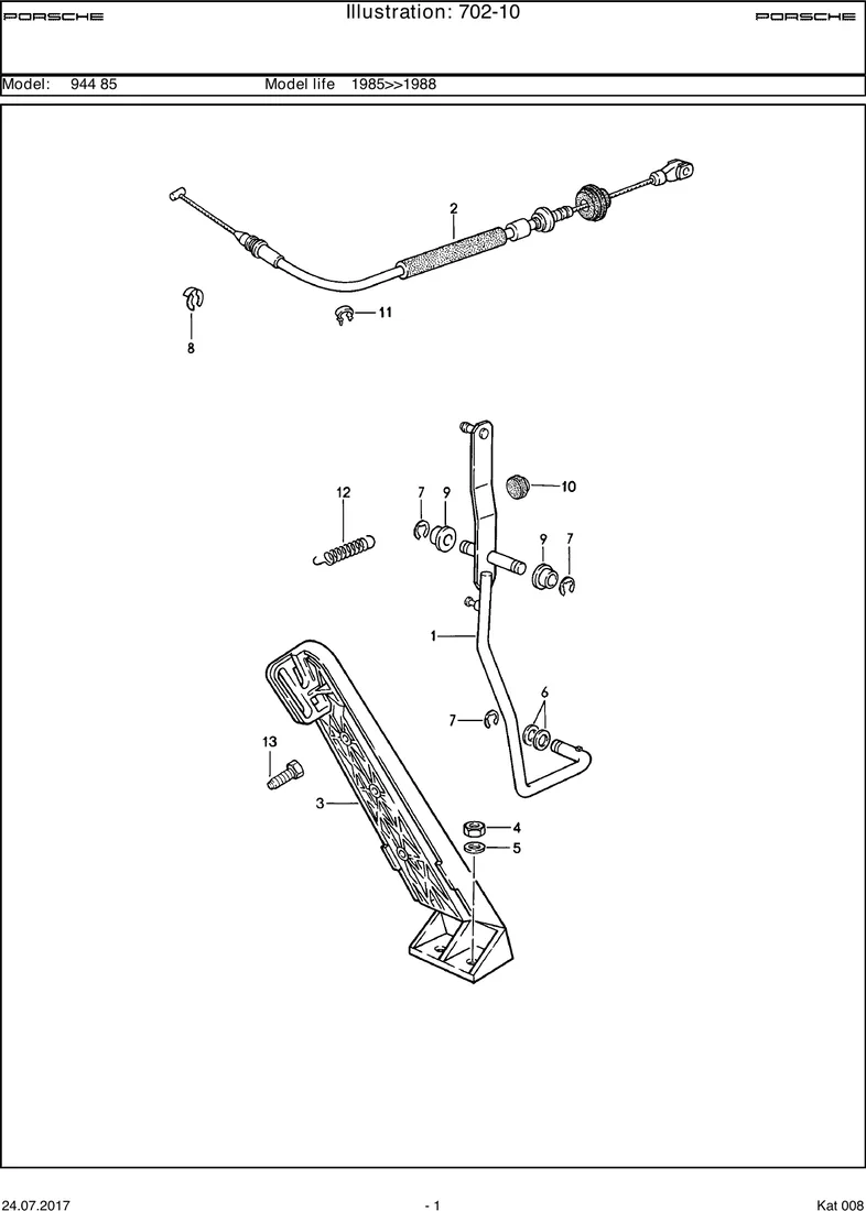 Accelerator pedal diagram