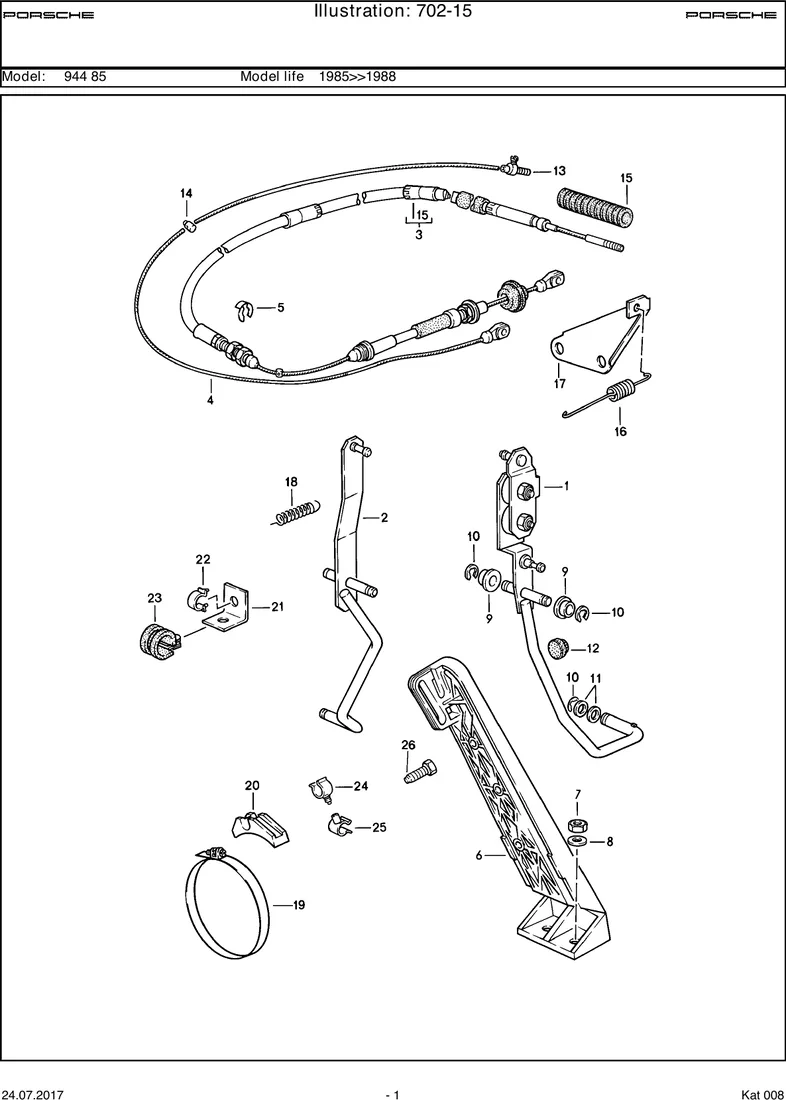 Accelerator pedal diagram