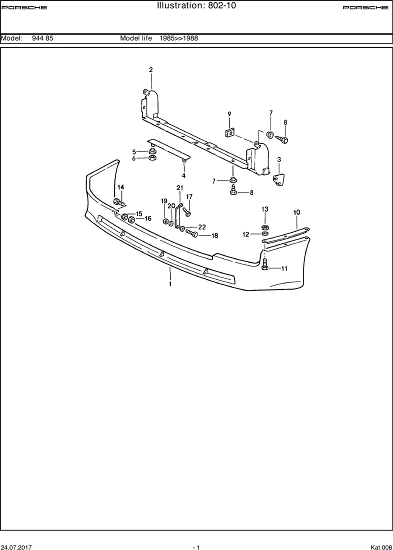 Front spoiler                                      944,944S diagram