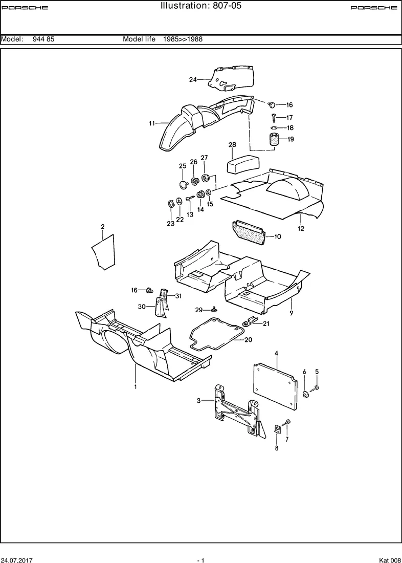 Linings diagram