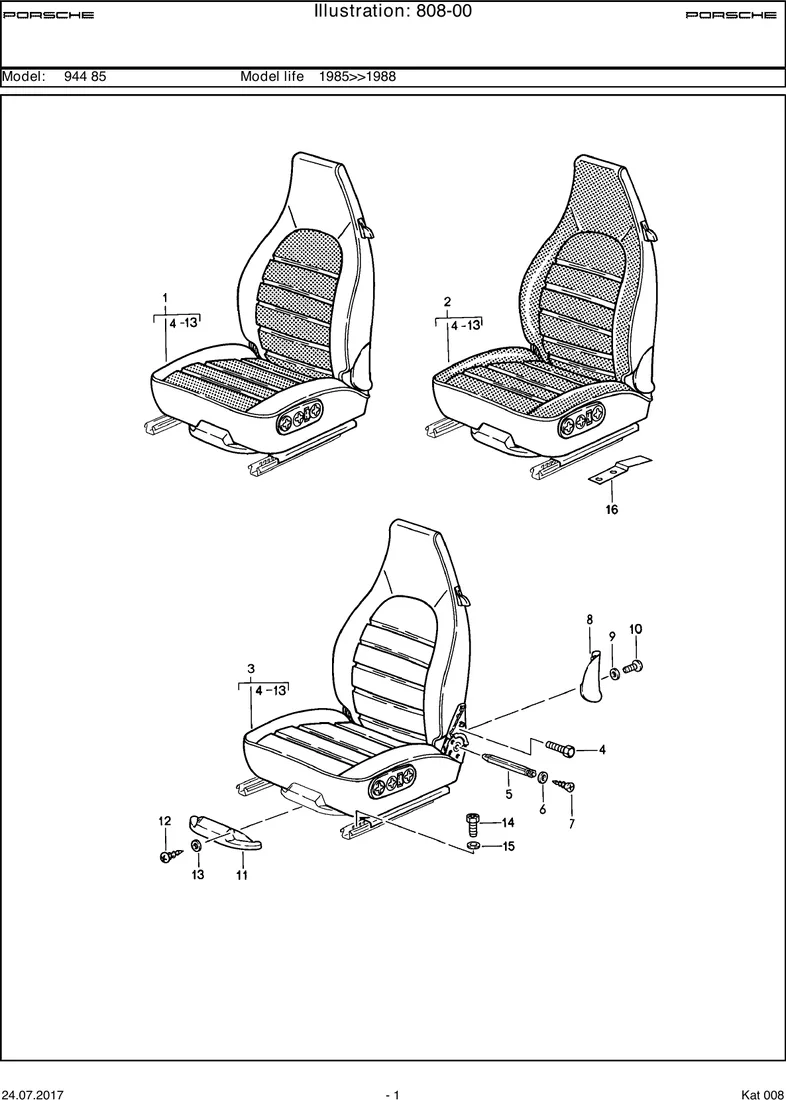 Seat diagram