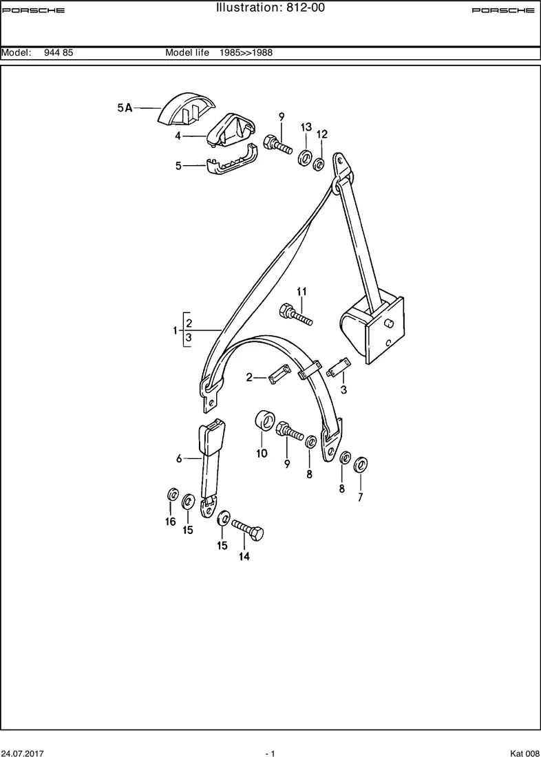 Seat belt diagram