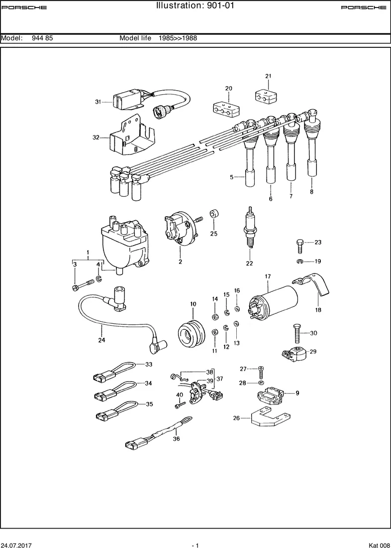 Engine electrics 1                                 M44.40 diagram