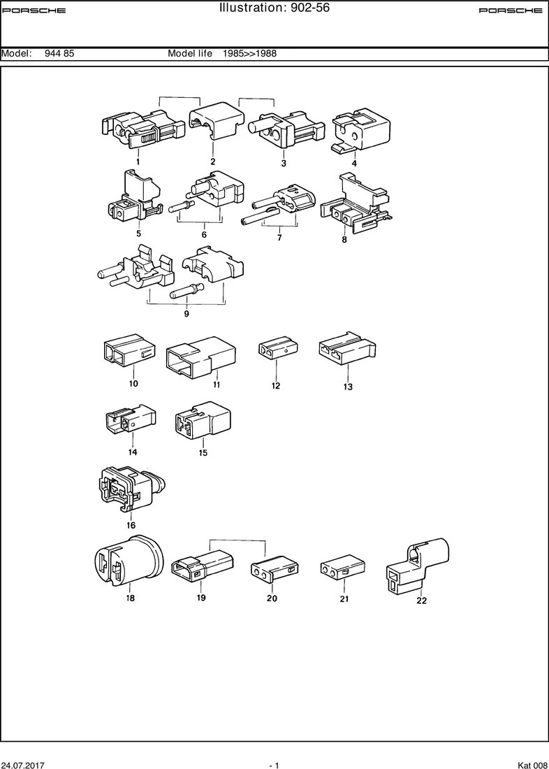 Connector housing diagram