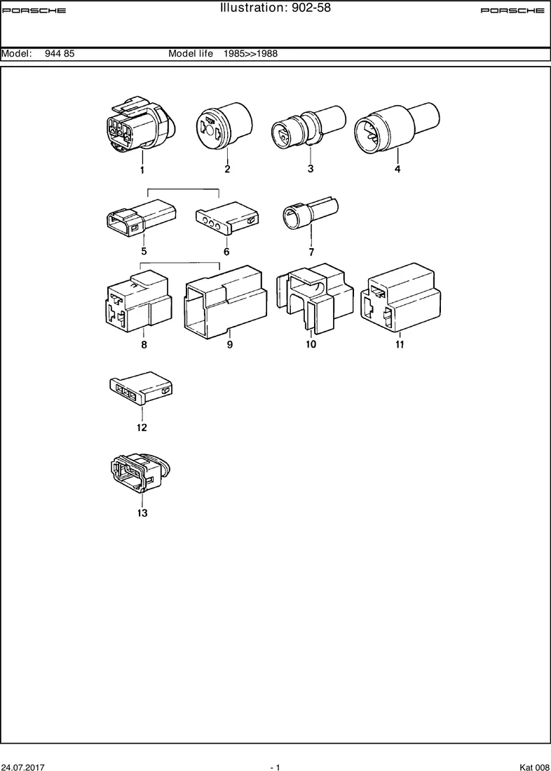 Connector housing diagram