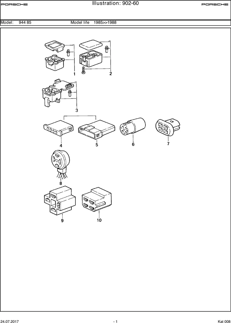 Connector housing diagram