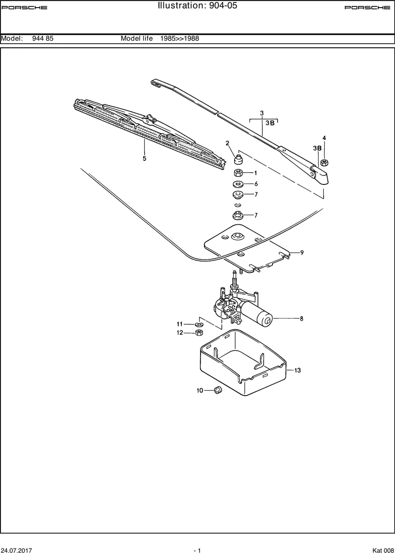 Rear window wiper                                  M425 diagram